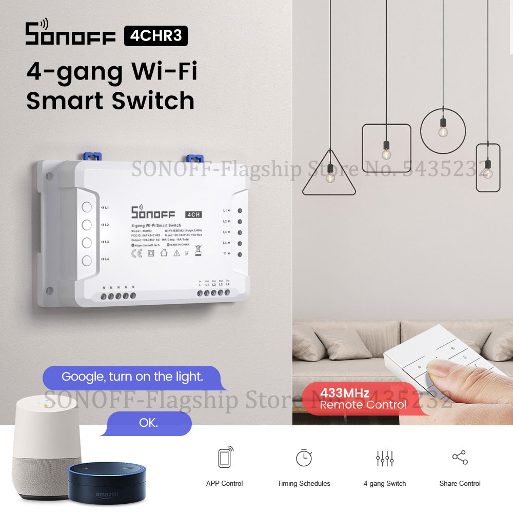 Sonoff - Itead SONOFF 4CH R3 Wifi 무선