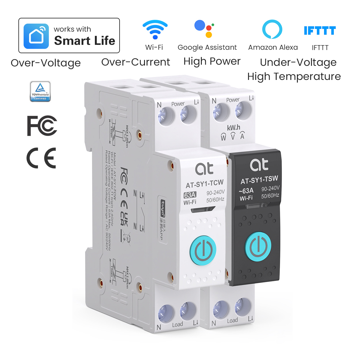 Smart Relay Tuya - 투야 와이파이 회로 차단기 스마트 1P+N