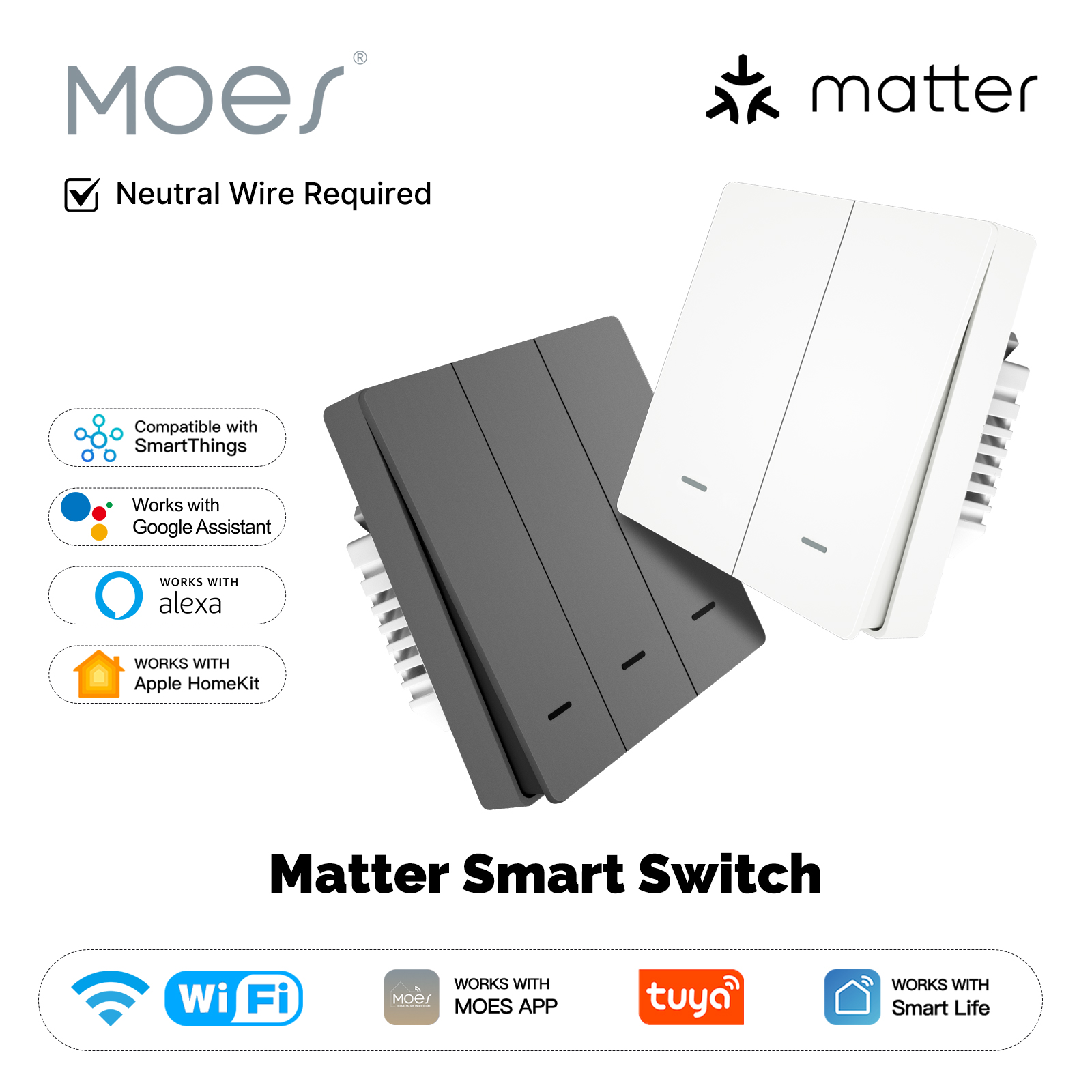 Smart Relay Tuya - MOES Matter Tuya WiFi 스마트 라이트