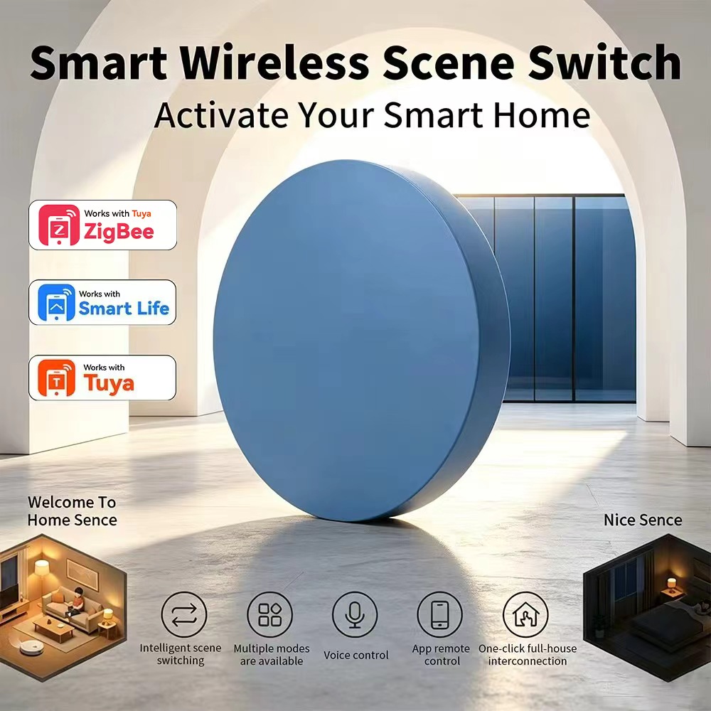 Home Assistant Tuya - Zigbee 스마트 씬 푸시 버튼, Tuya