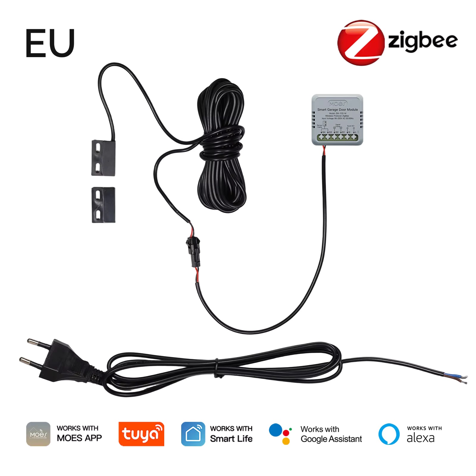 Home Assistant Tuya - MOES Zigbee 차고 문 컨트롤러 모듈은