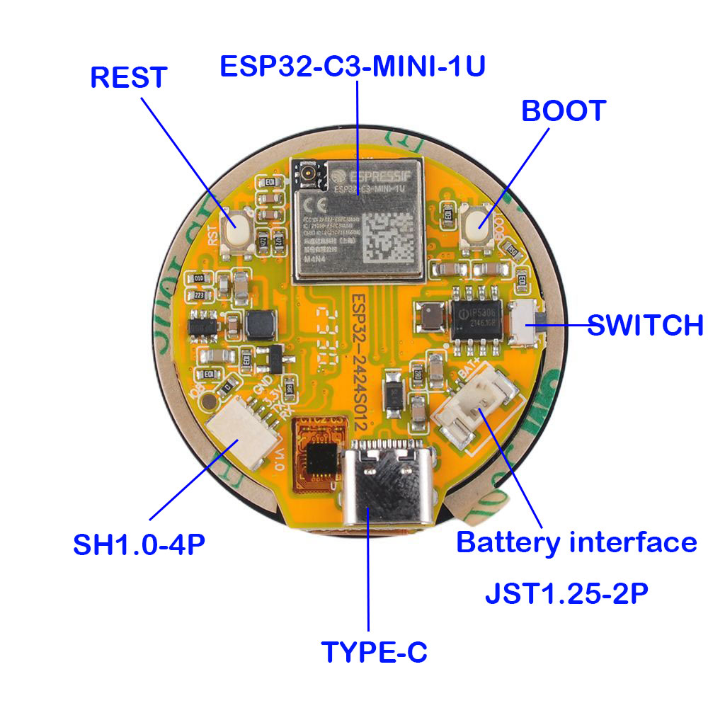 ESP32 디스플레이 1.28 인치 ESP32-C3 W - Smart Home Module Iot 리뷰 및 가격