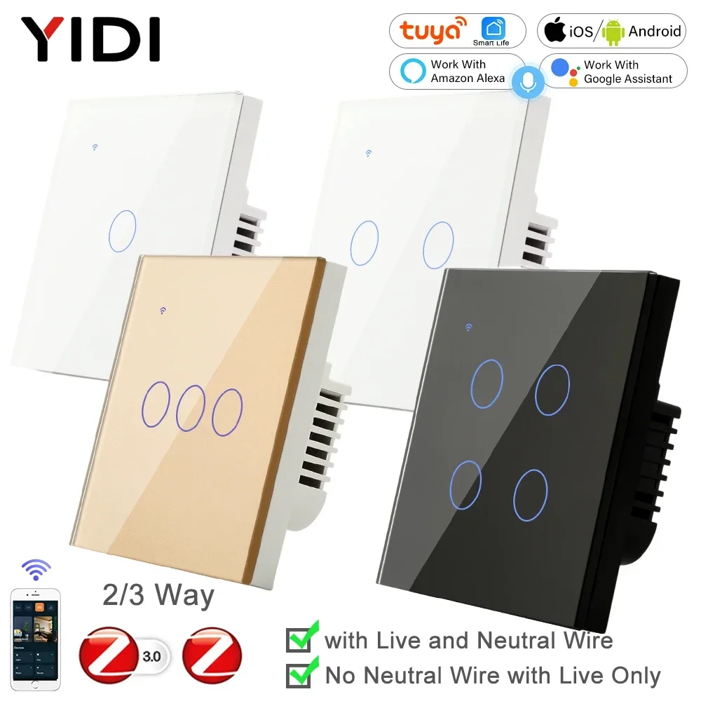 ZigBee 1 2 3 4 중립 스마트 터치 라이트 스 - Tuya 4 Channel 리뷰 및 가격