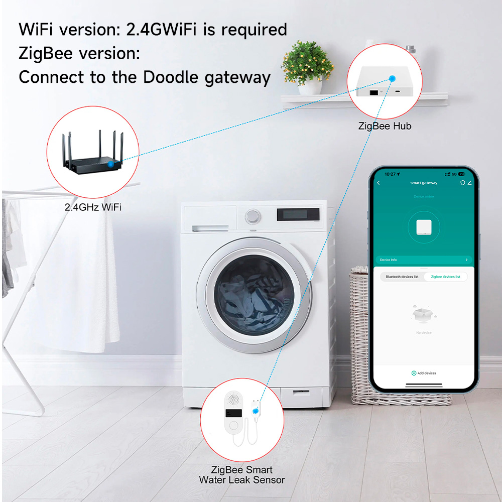 투야 와이파이 누수 감지기, 소리 및 빛 알람, 130 - Home Assistant Tuya 리뷰 및 가격