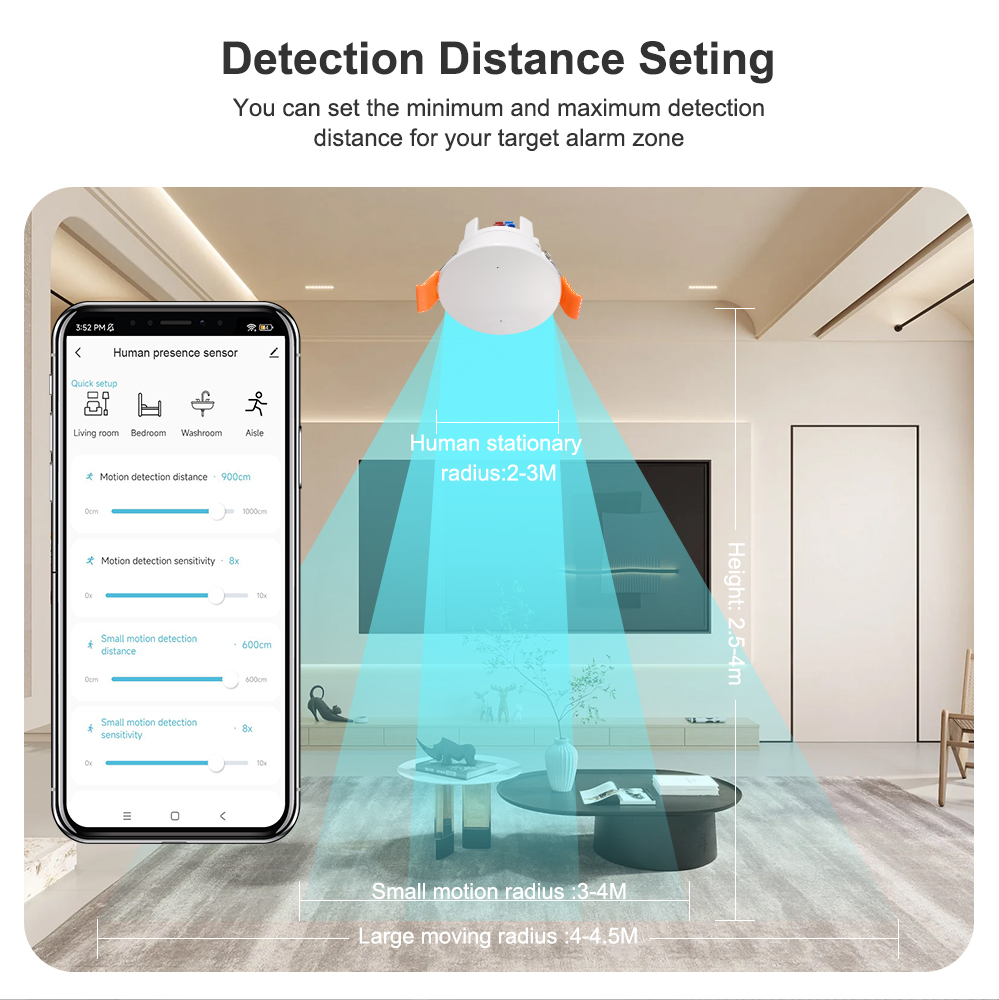 ZigBee MmWave 레이더 인체 감지 모션 센서, - Tasmota 리뷰 및 가격