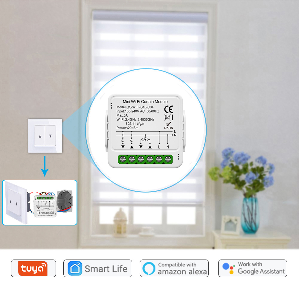 Tuya WiFi Zigbee 스마트 커튼 스위치 모듈 - Tuya 4 Channel 리뷰 및 가격